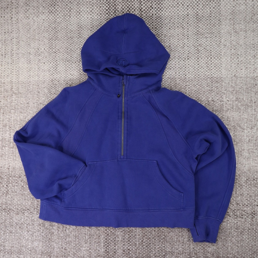 Lululemon Scuba Oversized Half-Zip Hoodie Larkspur Blue M/L Pullover Fleece